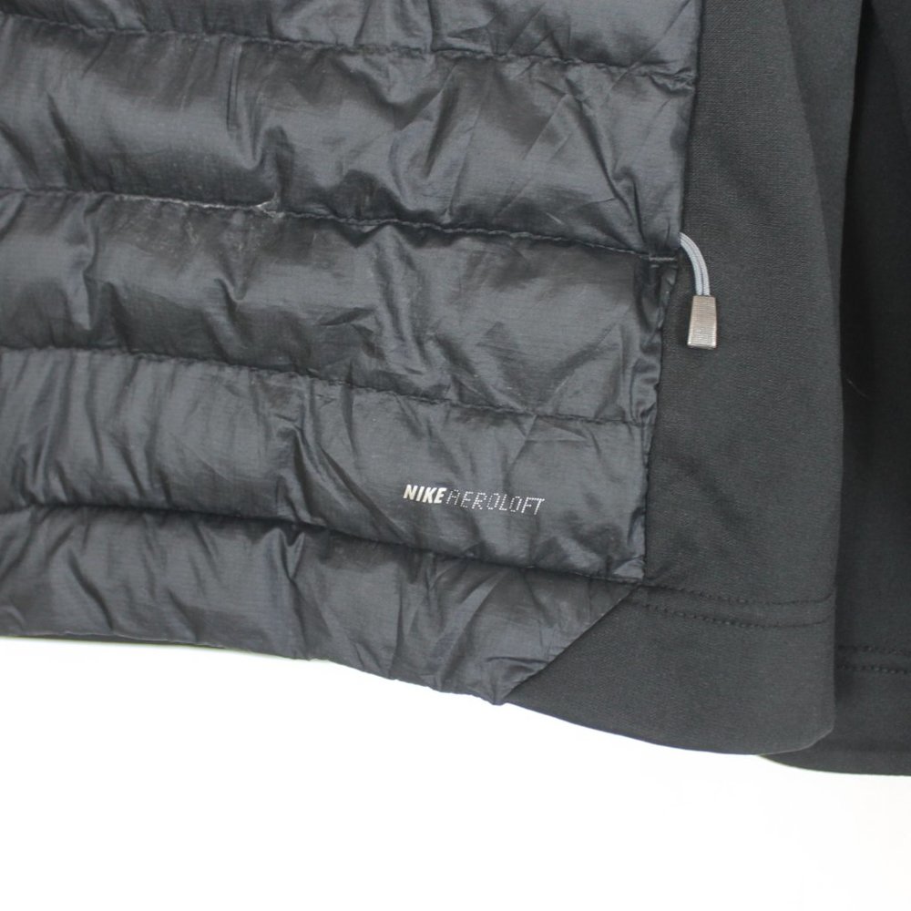 NIKE GOLF AEROLOFT Black Puffer Jacket Coat Woman Size XL Full Zipper Front L/S - Picture 4 of 14